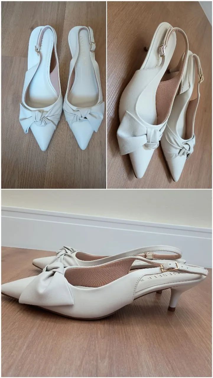 Scarpin slingback off-white - Foto 4