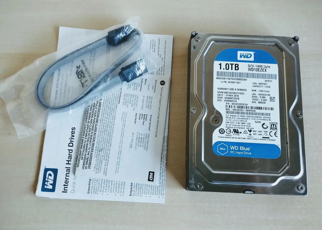 Western Digital HD 1TB SATA 7200RPM para desktop disco rígido - Foto 3