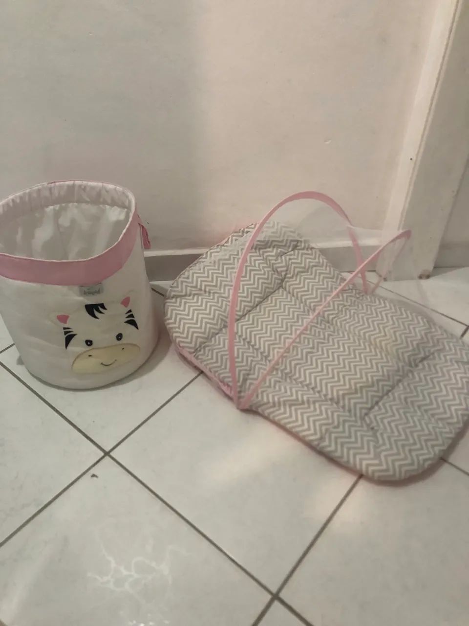 Moisés para bebê e cesto para roupas ou brinquedos  - Foto 5