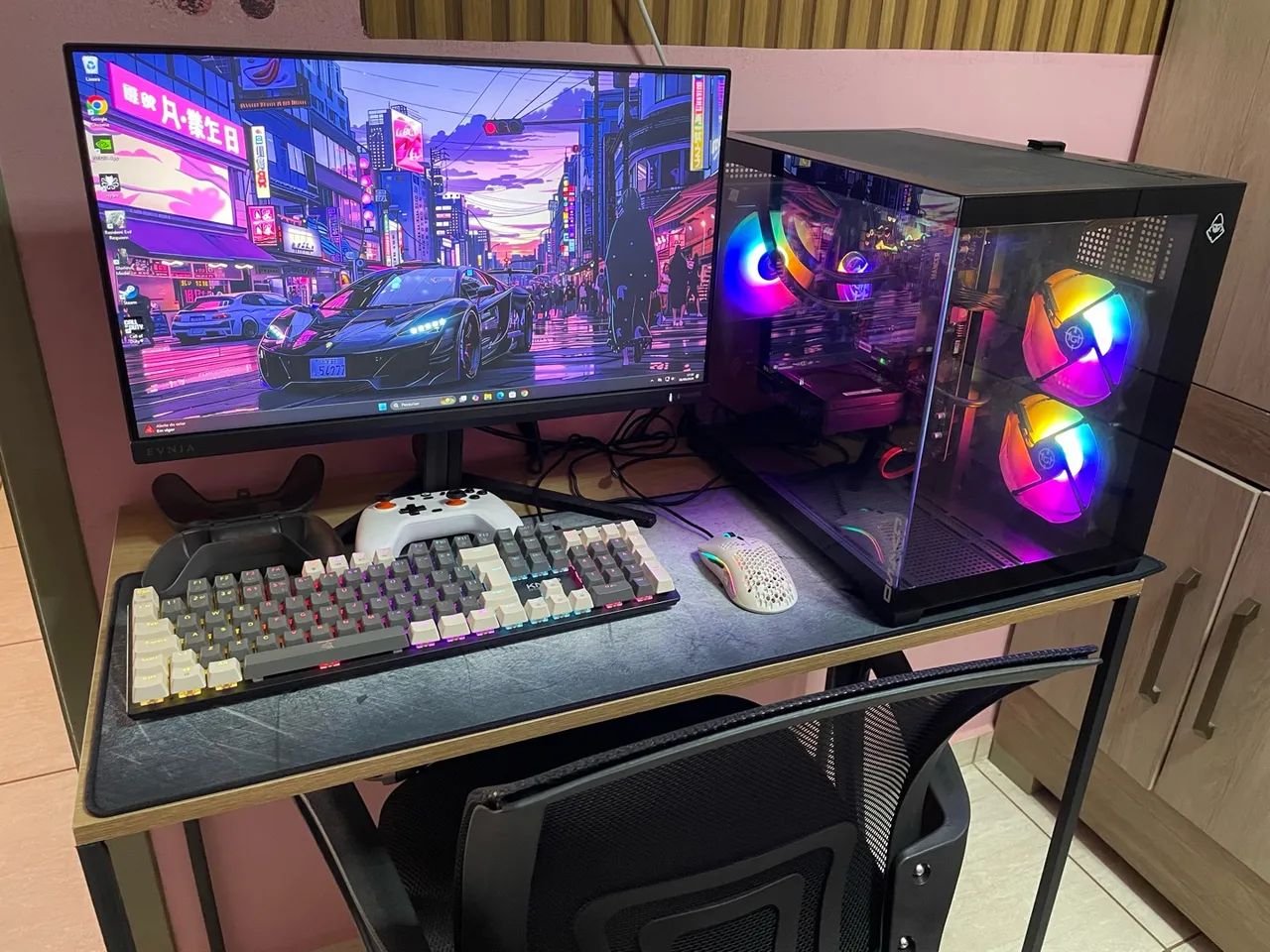 Pc gamer completo placa rtx5060 8giga processador renzer7