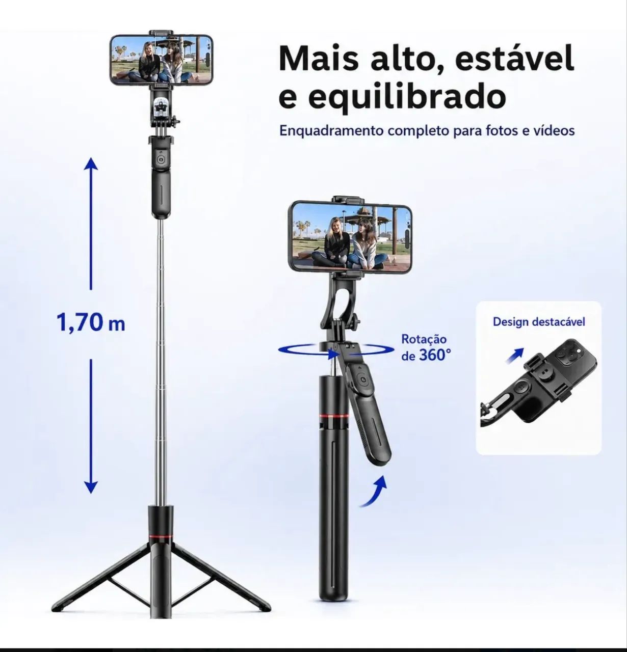 Tripé Bastão Selfie  - Foto 2