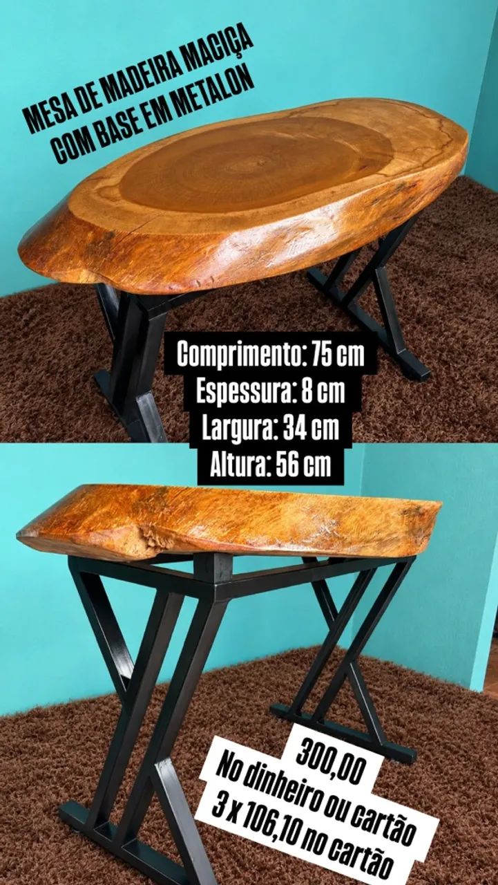 Mesa de madeira maciça  - Foto 3