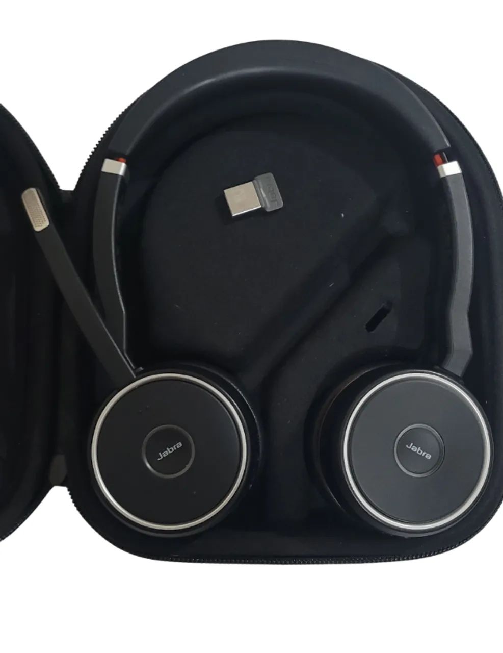 Headset Stereo Sem Fio Bluetooth E Usb Evolve 75 Uc Jabra Microfone Off Não funiocna - Foto 2