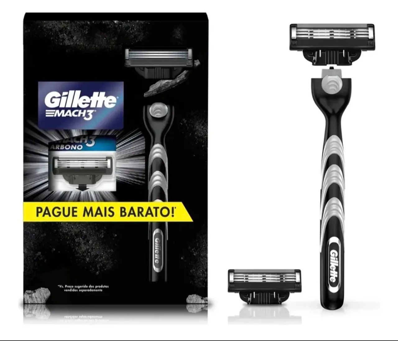Gillette Mach 3 Carbono com 2 Refis - Foto 2