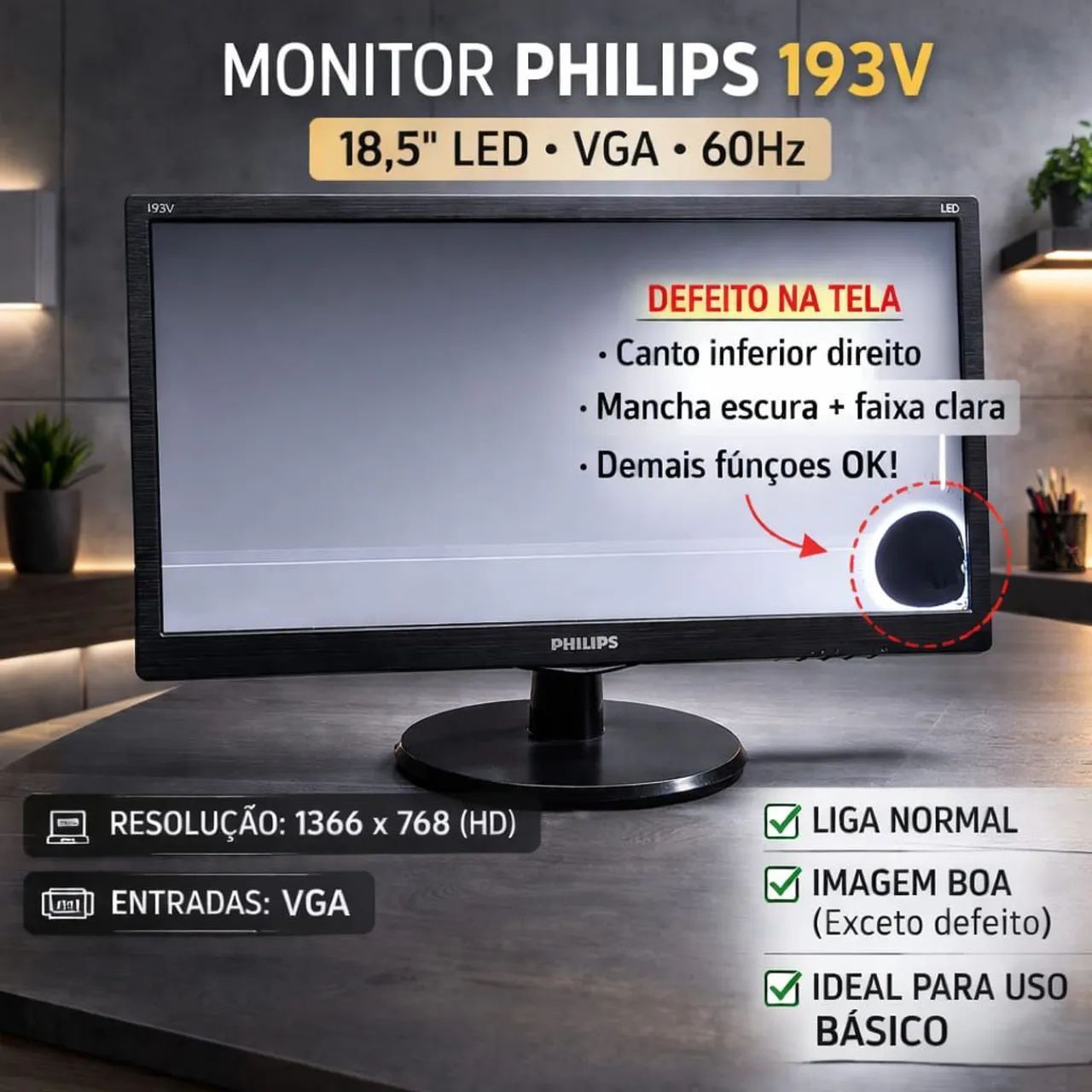 Monitor 60hz Philips 