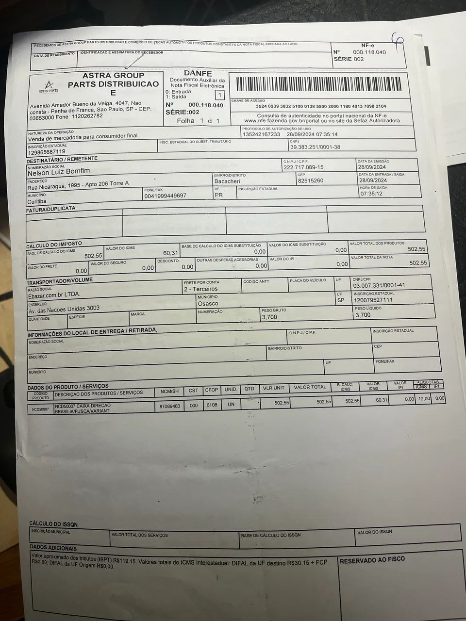Caixa de direção - Foto 3
