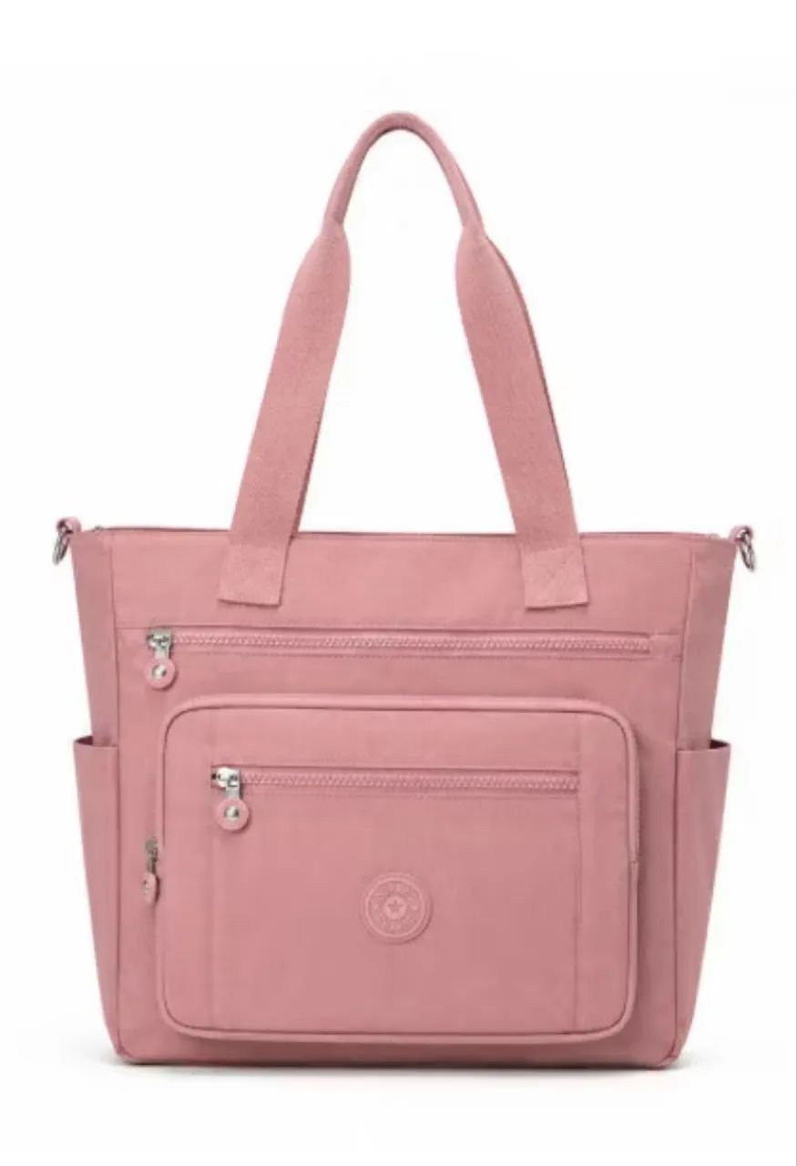 Bolsa de ombro e transversal rosa bebê  - Foto 4