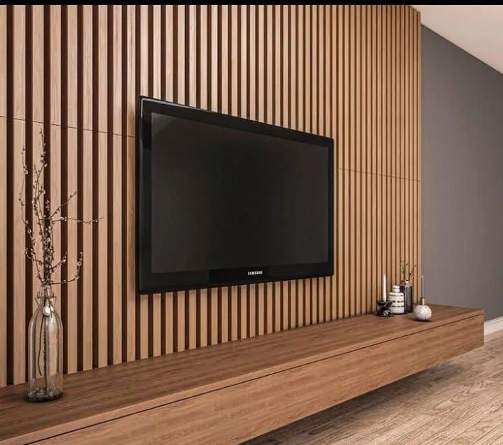 Painel de tv ripado com rack - Foto 3