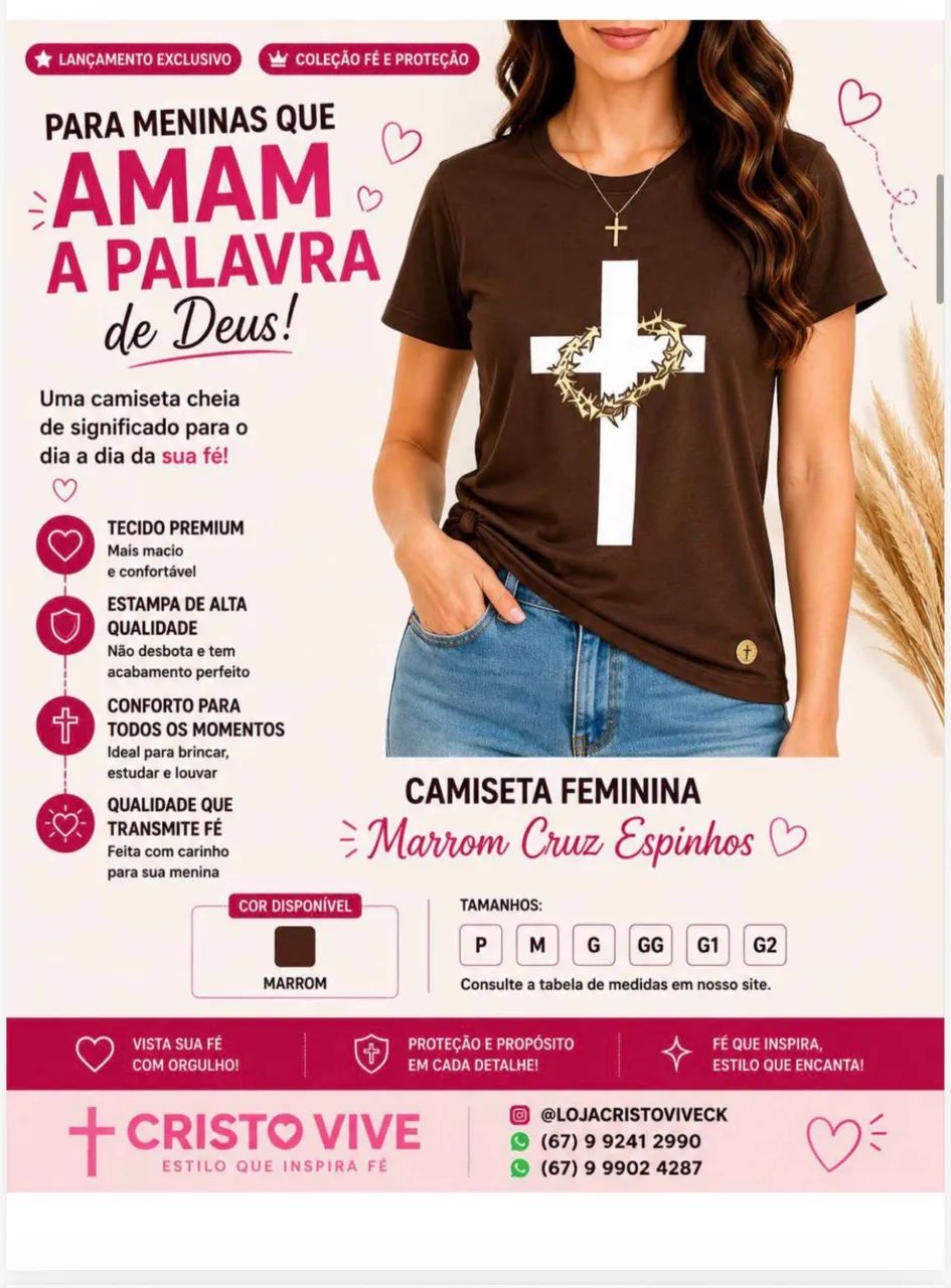 Camiseta Feminina Cristã ?Quebra-Cabeça? - Fé e Compreensão