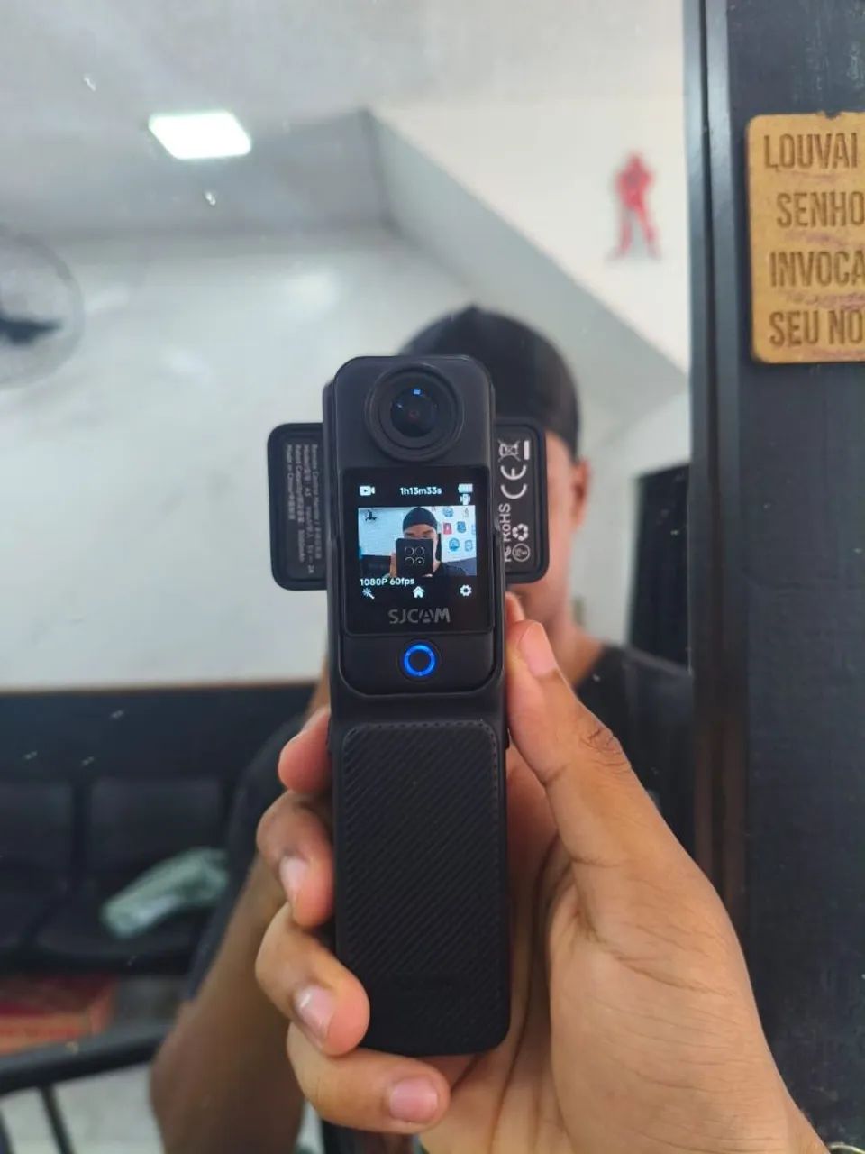 Sjcam c400 pocket camera de ação 4k, 7 horas de autonomia, 2,29 polegadas a prova d'água - Foto 3