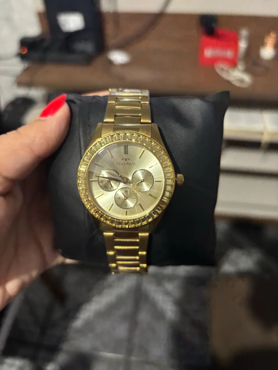 Relógio technos dourado a prova d?água  - Foto 4
