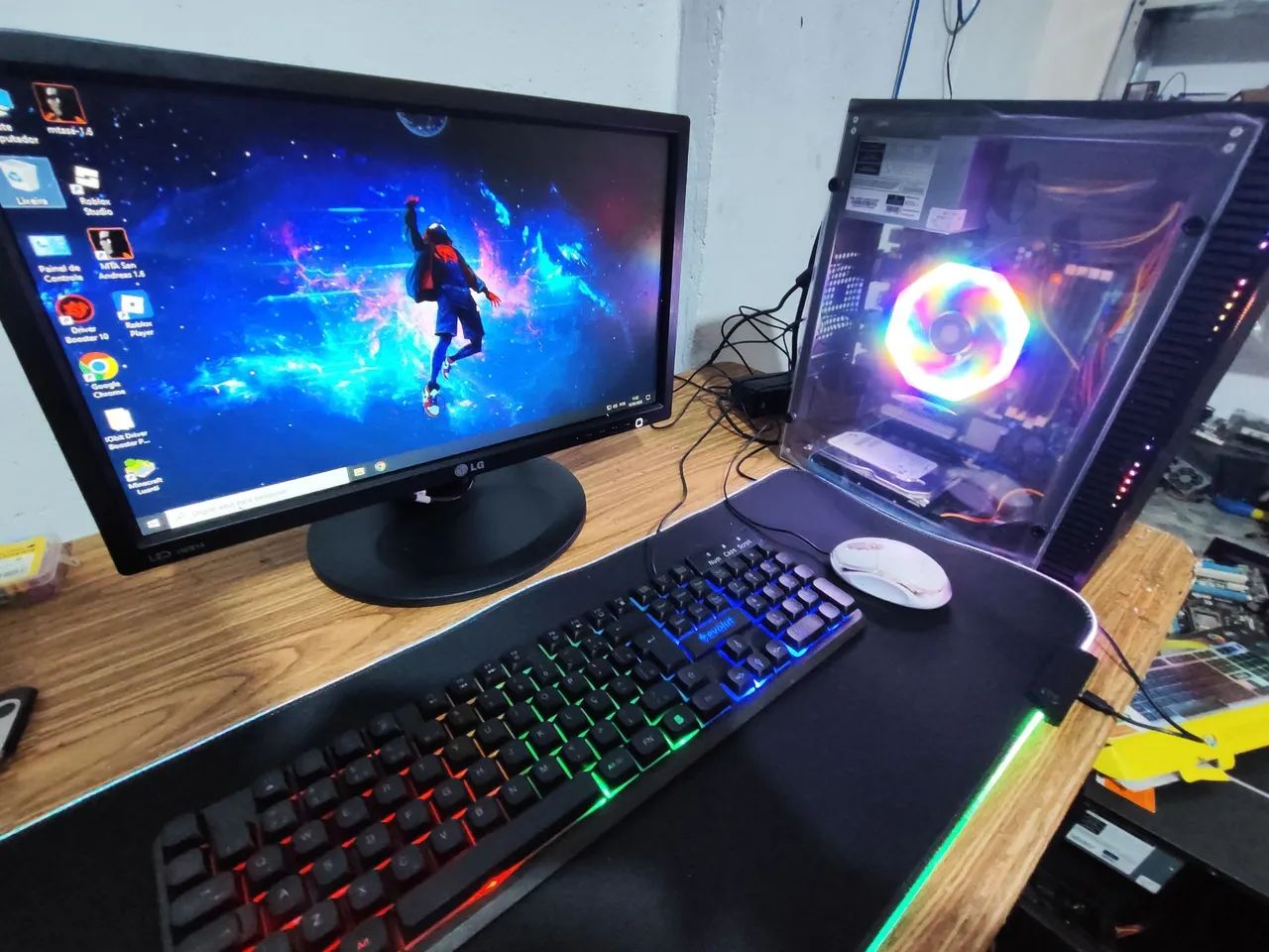 PC Gamer Completo RGB Mousepad colorido - Foto 4
