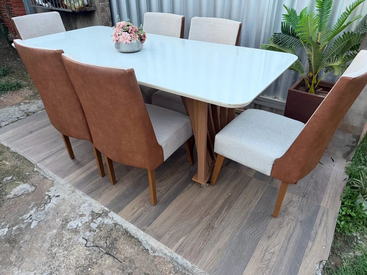 Conjunto de mesa de jantar 6  cadeiras - Foto 4