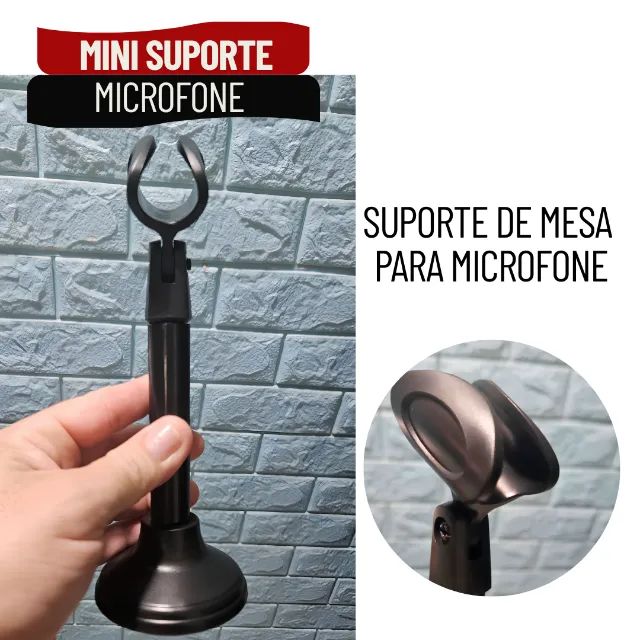 Suporte Mini Pedestal Arcano AR-16S para Microfone de Mesa Compacto e Resistente - SMS12