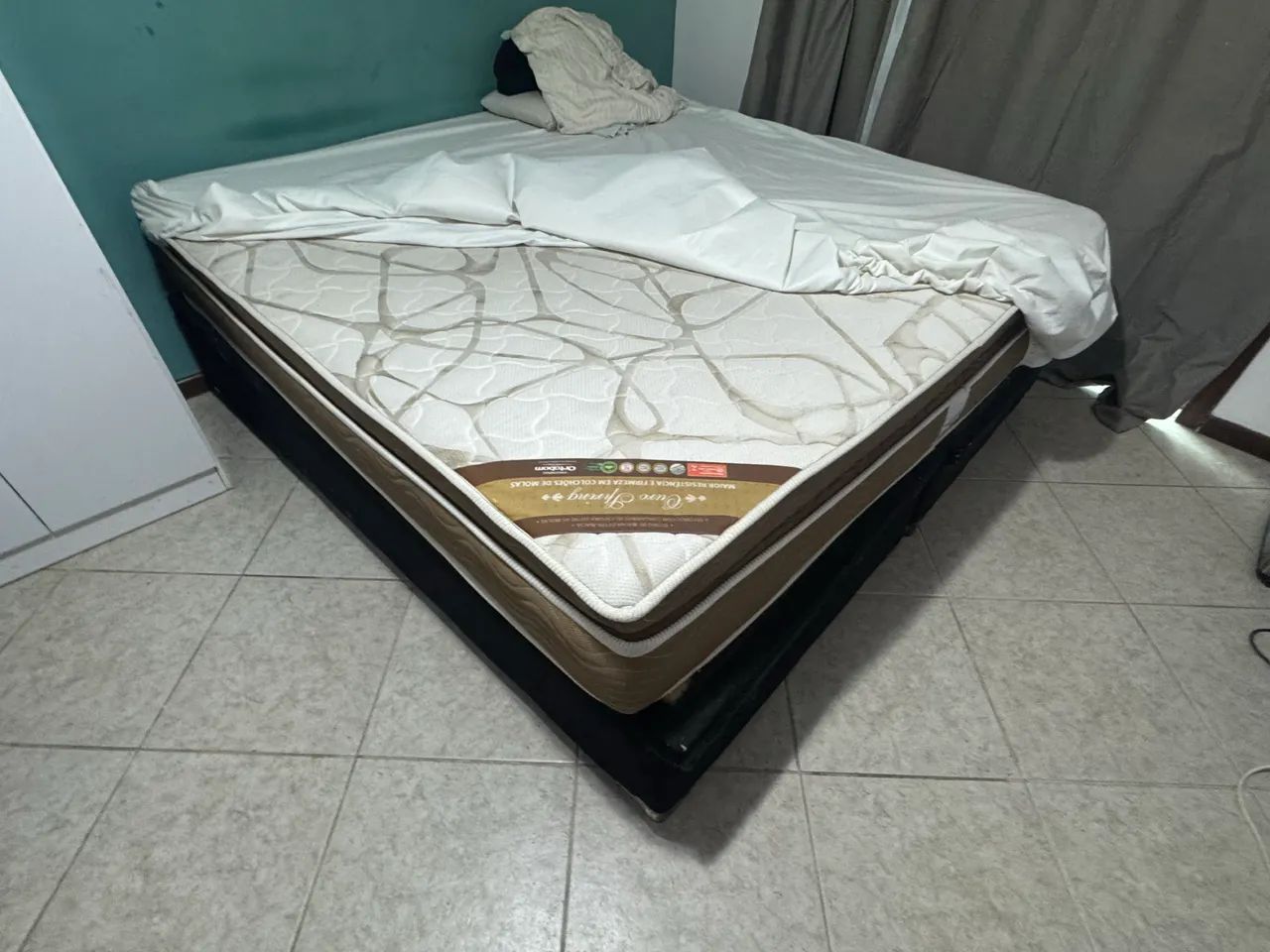 Cama super King Size baú e colchão ortobom  - Foto 2