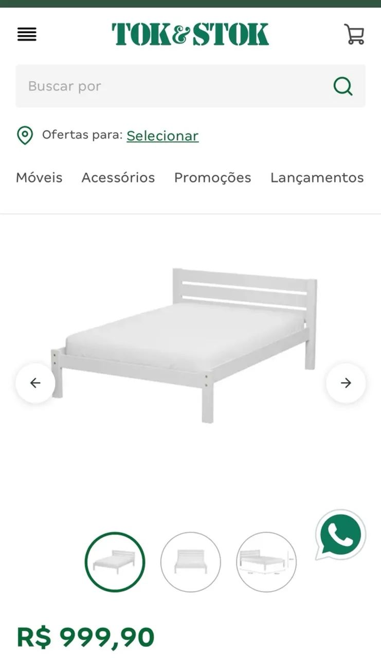 Cama Casal Branca  - Foto 3