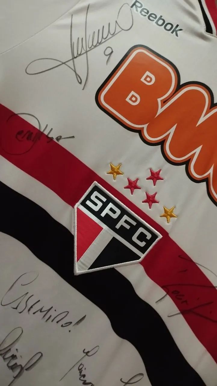 Camisa autografada do São Paulo. - Foto 4