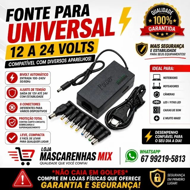 Fonte Universal 12 a 24volts COD: 0124