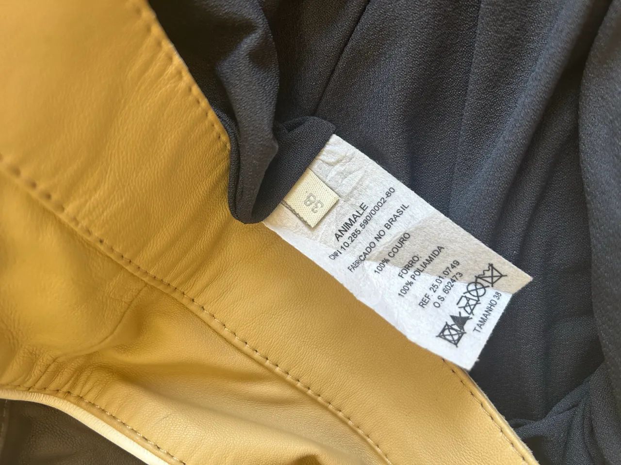 Calça de couro Animale bicolor TAM 38 - Foto 4