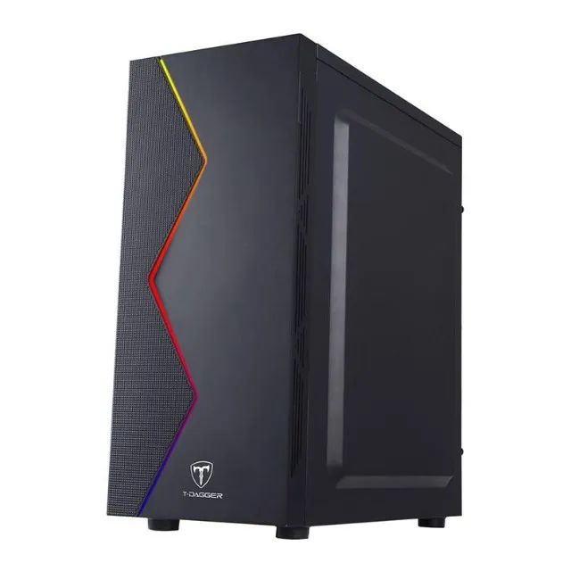 Gabinete gamer T-dagger p03b RGB Mid Tower | lateral em acrílico | excelente estado - Foto 4