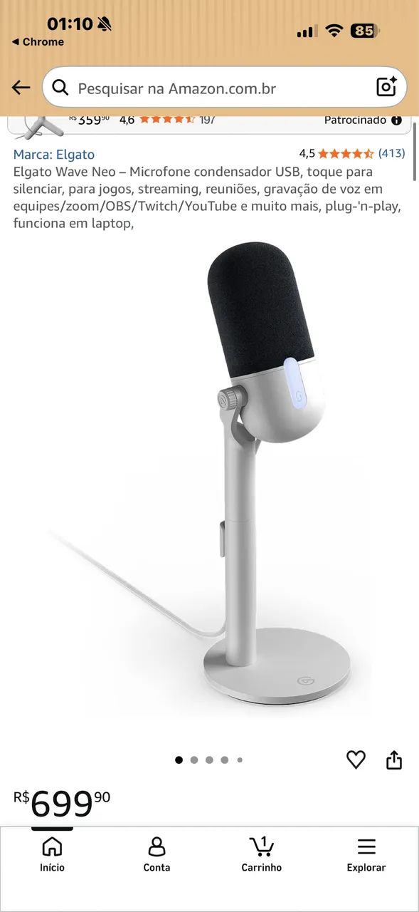 Microfone Elgato Wave Neo - Foto 2