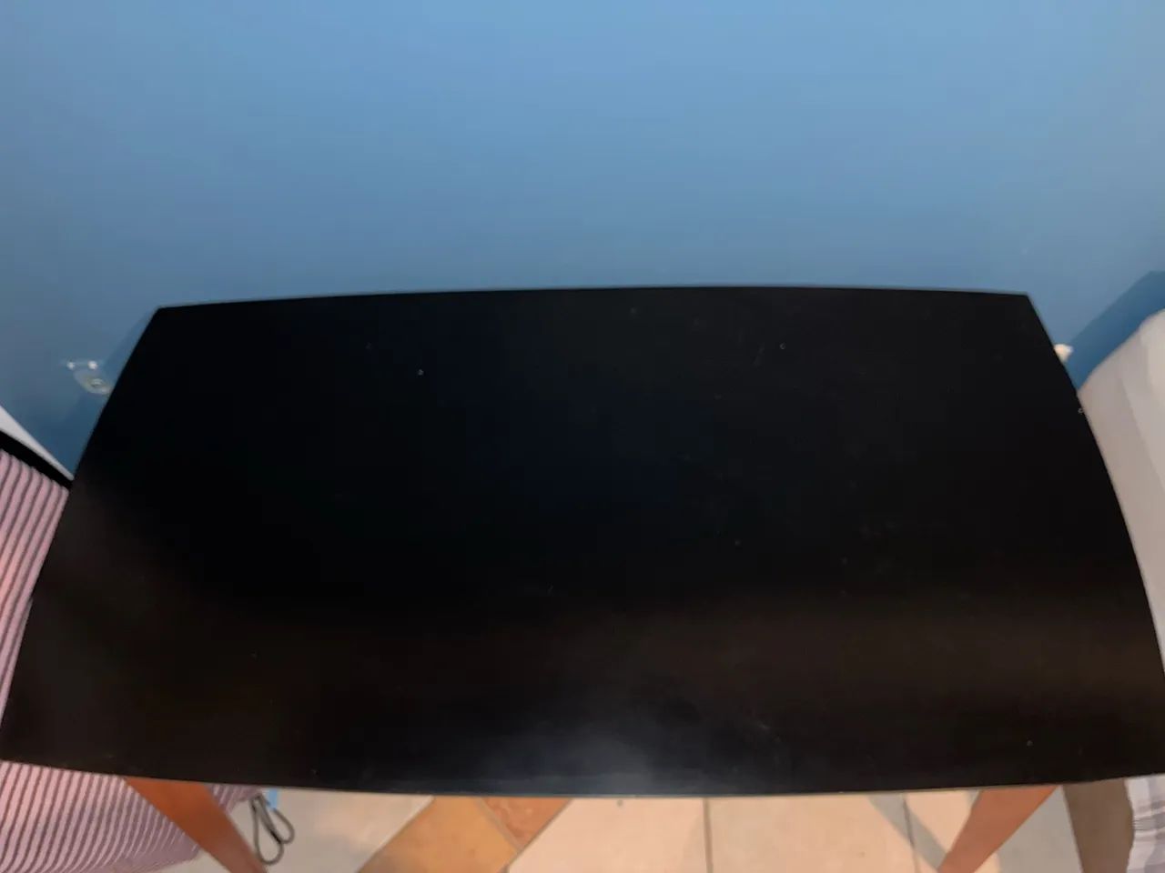 Escrivaninha para quarto ou escritório 115cm na cor preto e mel - Foto 2