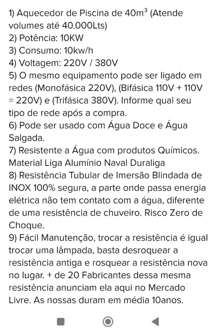 Aquecedor de piscina 10KW 220/380v - Foto 2