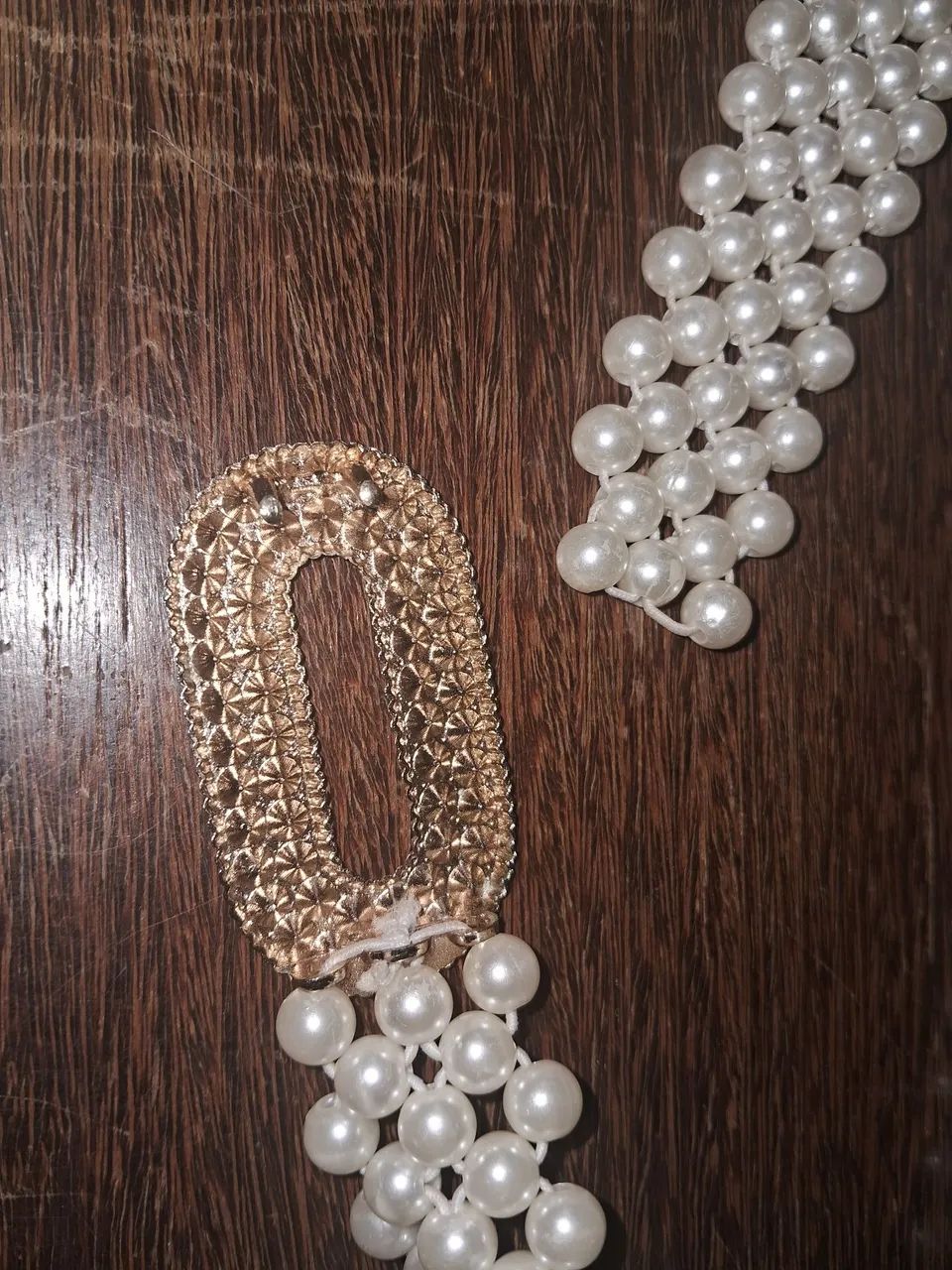 Conjunto cinto e colar de pérolas - Foto 3