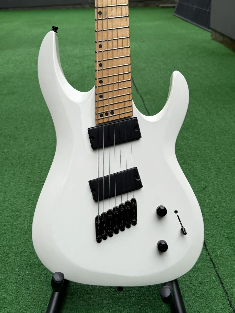 Guitarra 7 Cordas Harley Benton R-457MN WH MultiScale - Foto 3