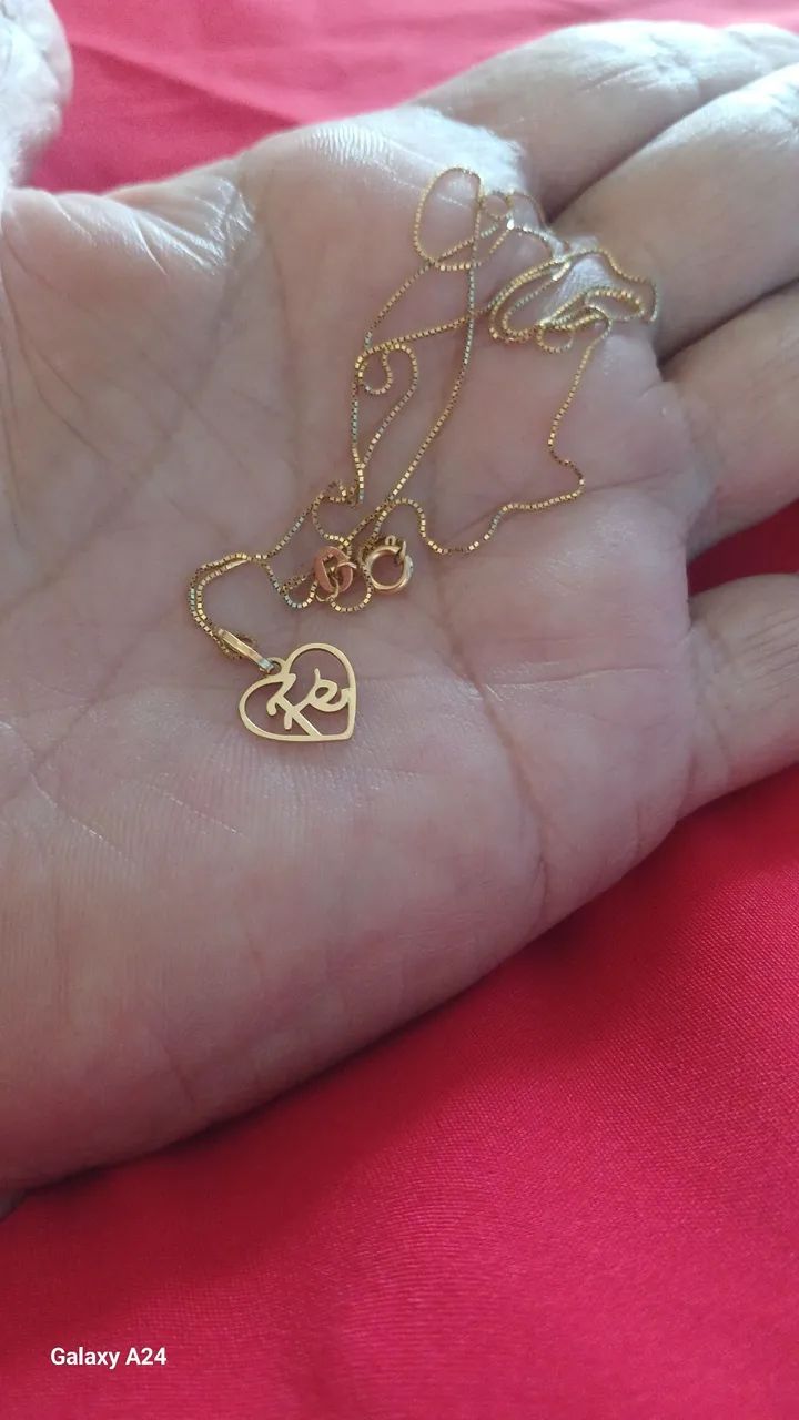 Cordão veneziano ouro 18k - Foto 3