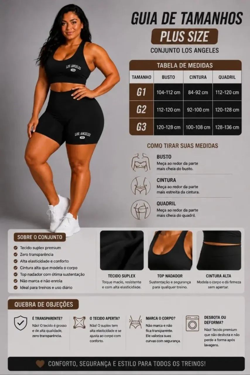 Conjunto Fitnes Plus Size