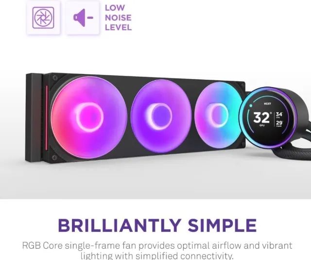 Water Cooler NZXT Kraken Elite 360 RGB Preto com Tela - Novo e Lacrado! - Foto 4