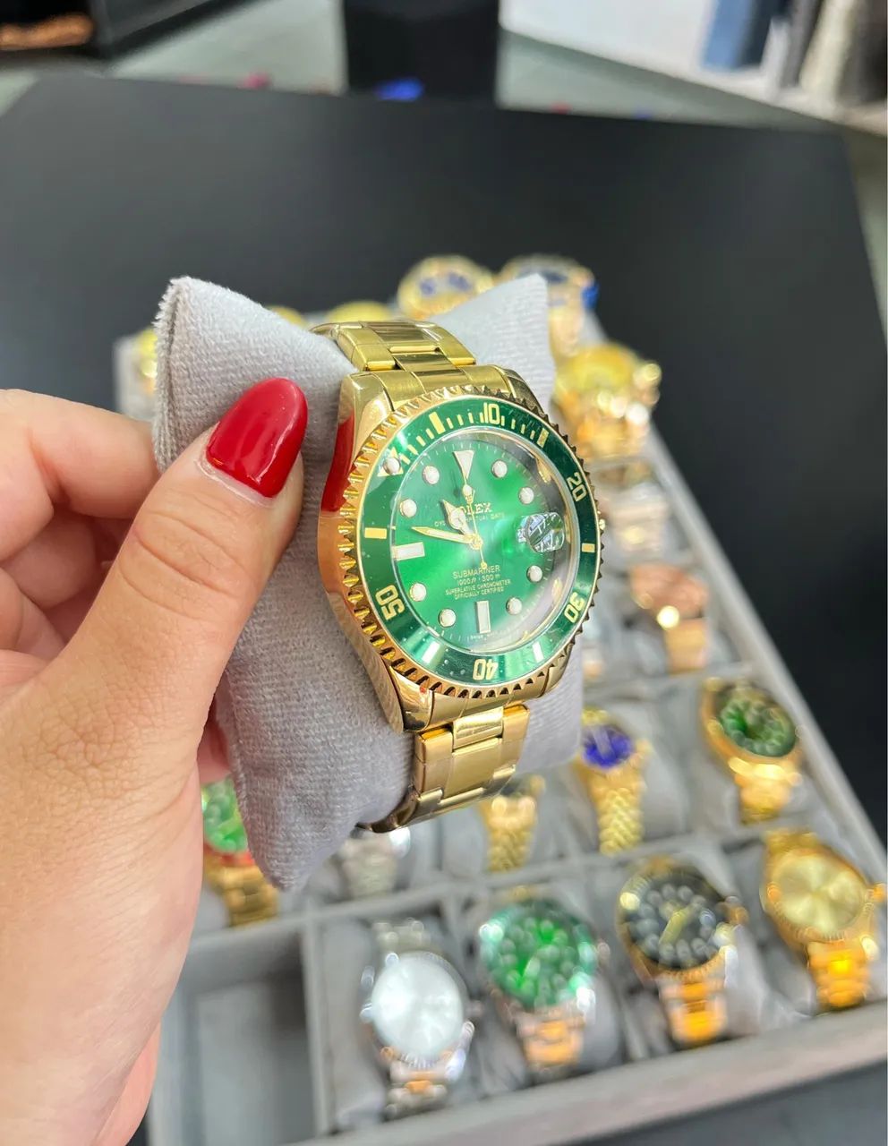 Relógio Submariner dourado - Foto 4