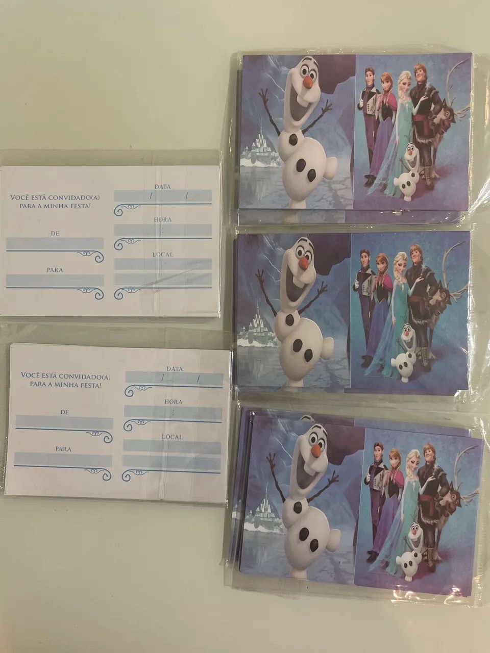 Convite de aniversário FROZEN 