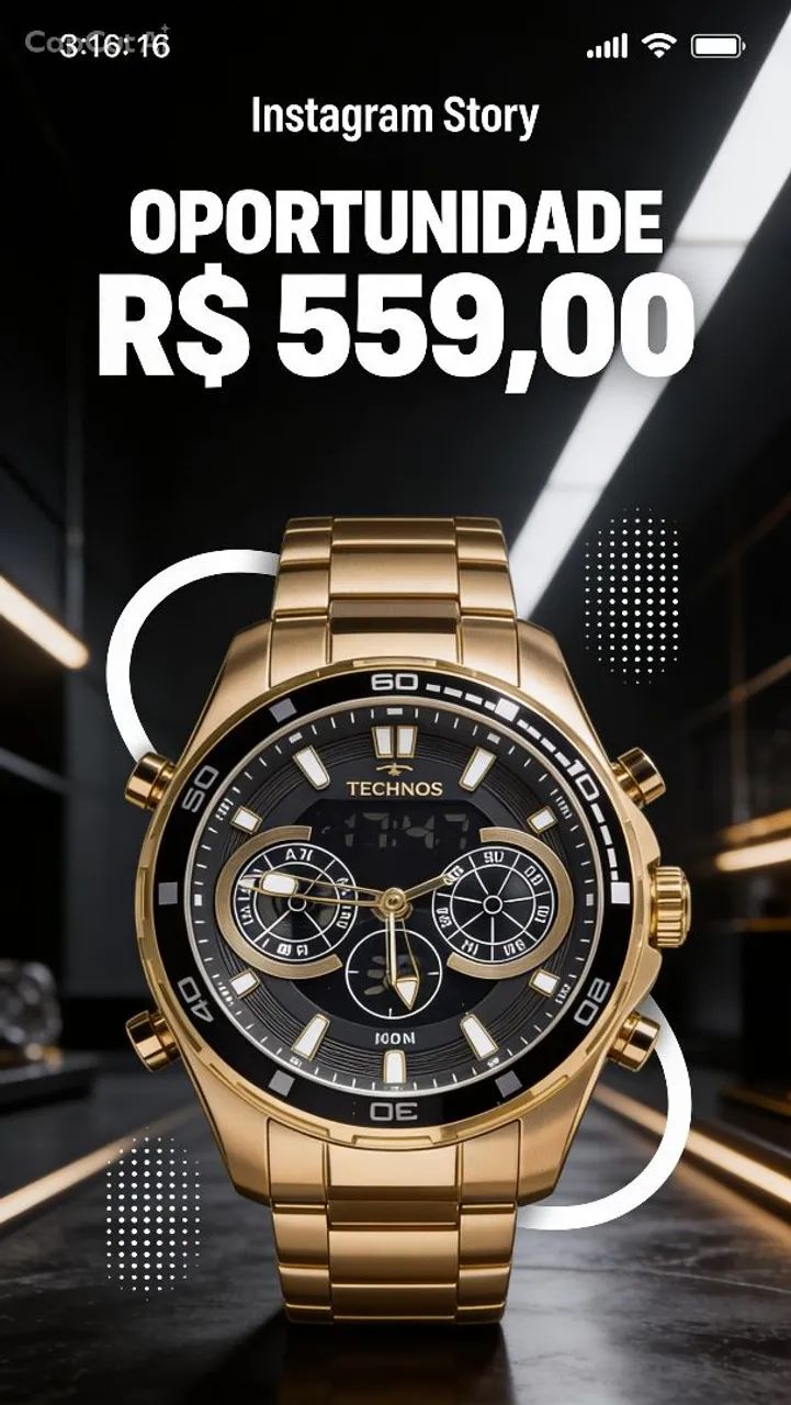Relógio techno's semi novo  - Foto 2