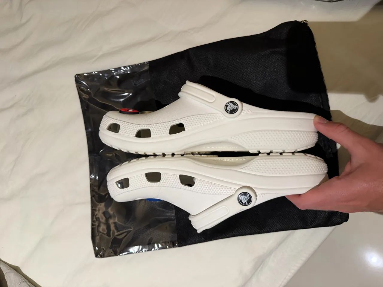 Crocs Classic Branco Original M9/W11  TAMANHO DOS EUA - Foto 3