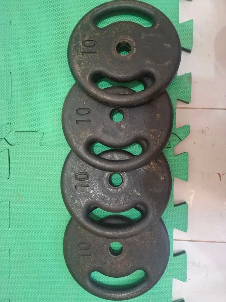4 Anilhas de Ferro 10 kg