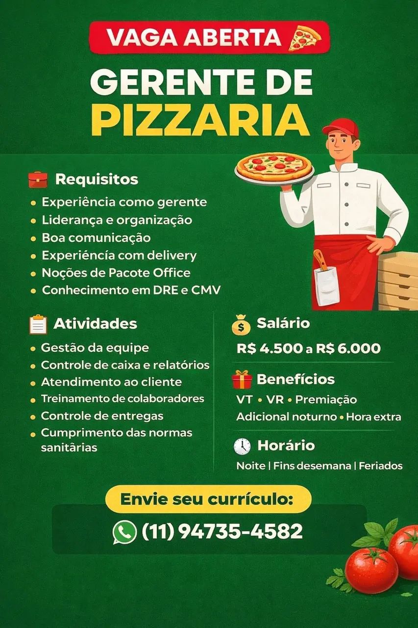 Pizzaiolo em São Mateus zona leste  - Foto 3