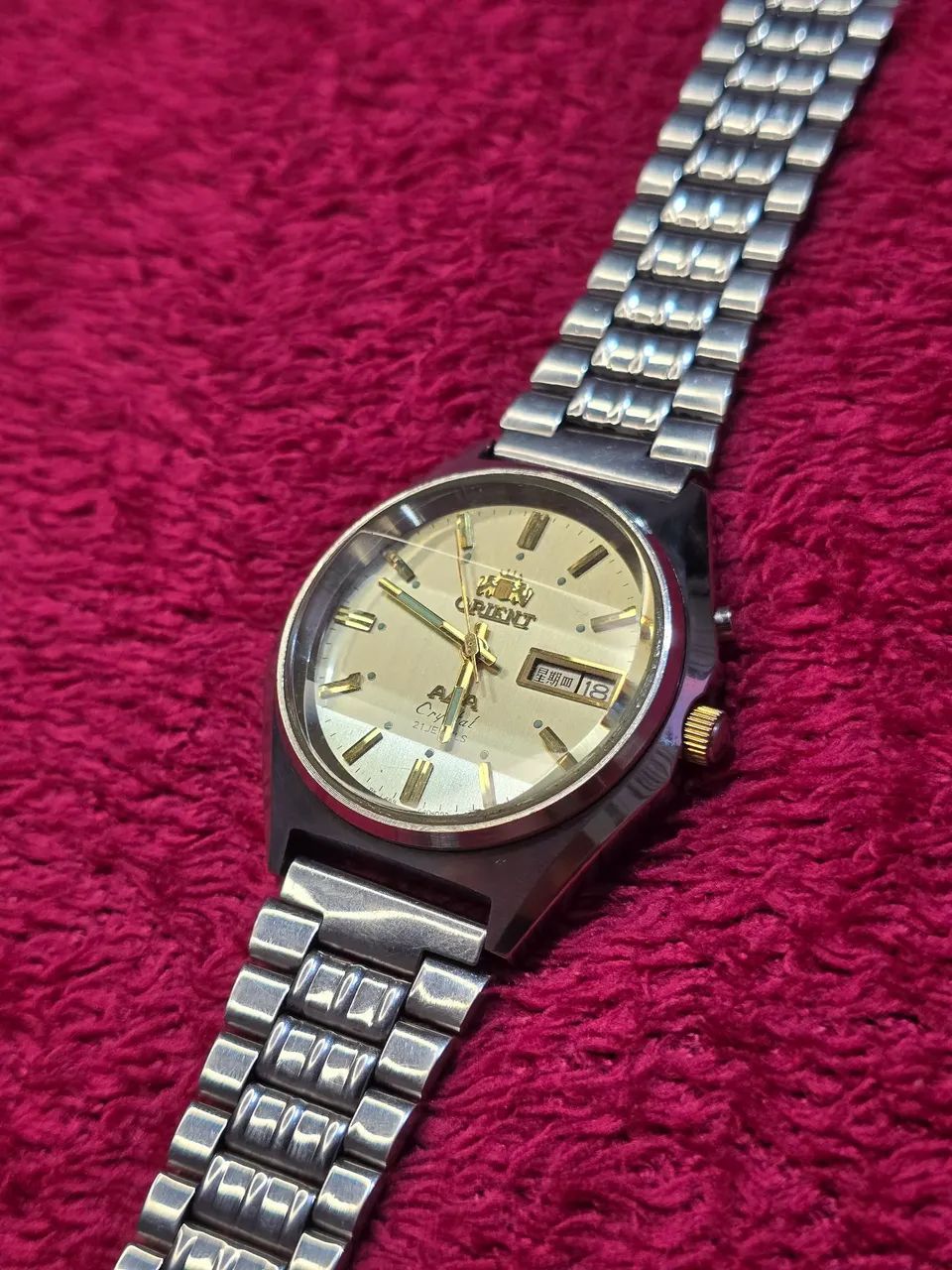 Relógio Orient AAA Crystal Automático Vintage - Original