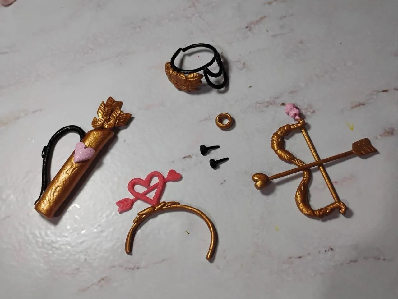 Kit Acessórios C.A. Cupid Ever After High - Em Biscuit - Artesanal 