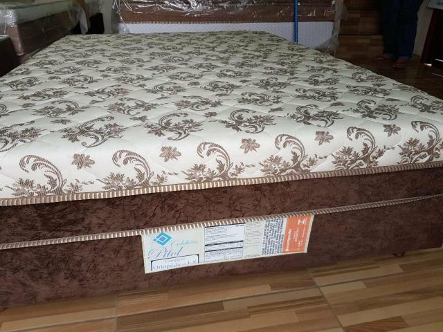 Cama box casal espuma, com o triplo de espuma, frete grátis para várias regiões