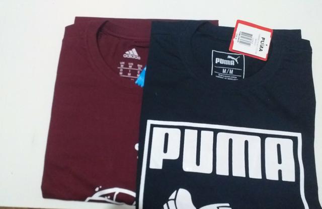 Kit 2 Peças Camiseta Masculina 100% Algodão Top Tamanho M - Foto 3