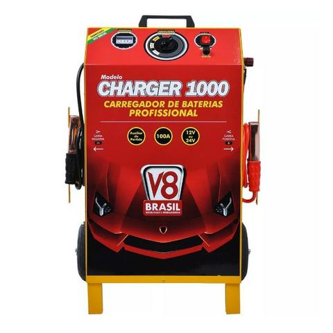 Carregador de Baterias 100A 12/24v Bivolt Charger 1000 V8 Brasil - Foto 2