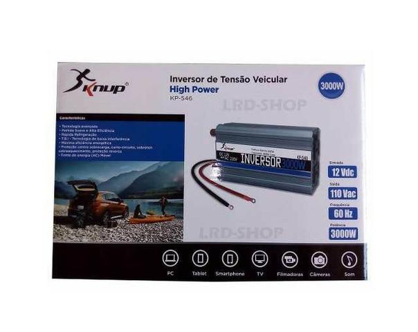 Inversor Conversor de Tensão 3000w 12v p/ 110v (Novo) - Foto 4