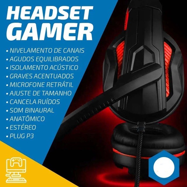 Fone Headset Gamer P2 MBtech GB53115 - Foto 4