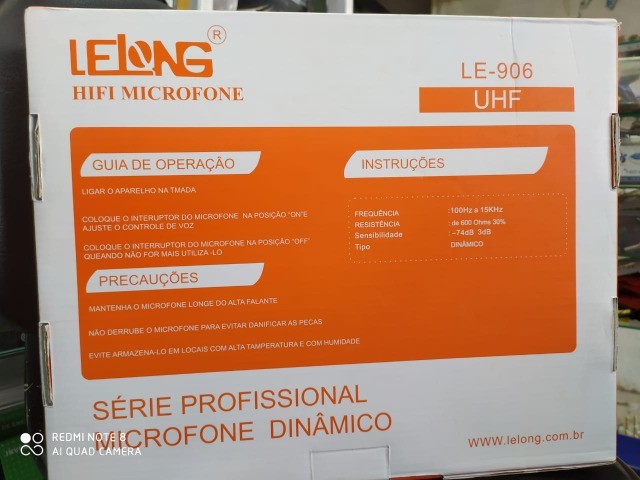 Microfone sem fio Lelong LE-906 80m de distância (Jk Eletrônicos) - Foto 3