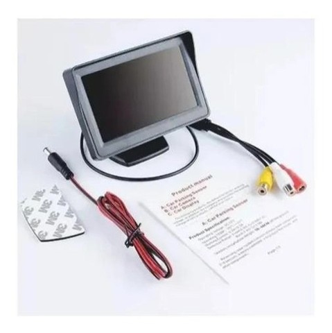 Tela Monitor Lcd 4.3 E-tech Com 2 Entradas De Vídeo - Foto 2