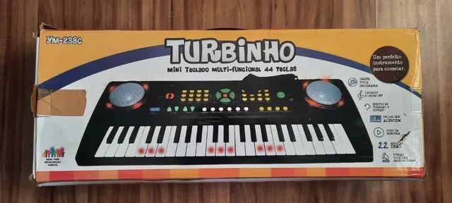 Teclado Infantil Criança Com Microfone 44 Teclas Turbinho