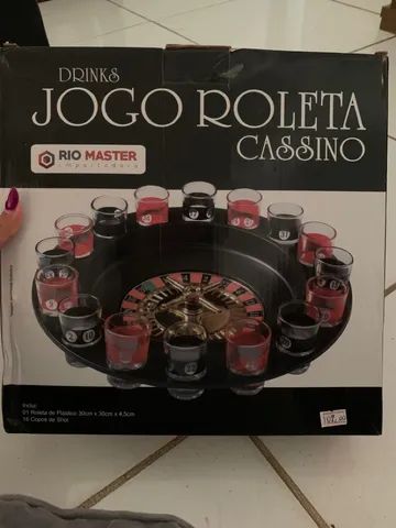 Jogo Roleta Cassino com 16 copos Shot/Drinks/Whisky em Promoção na