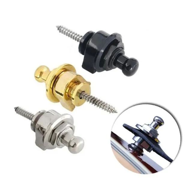 Trava de Pino Strap Lock para Guitarra Violão Baixo - Par - Foto 3